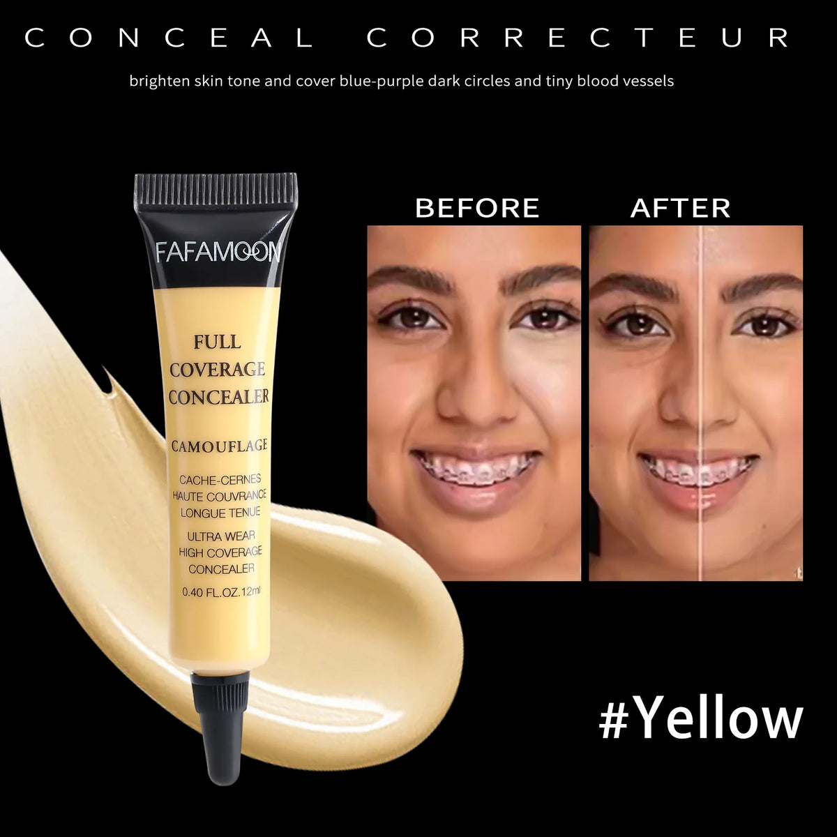 Fafamoon Waterproof Full Coverage Liquid Concealer Matte