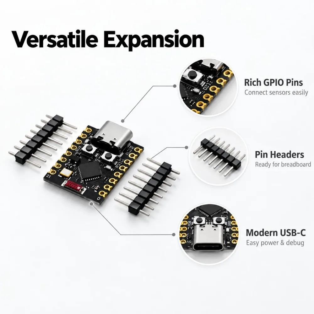 TISHRIC ESP32-C3 Super Mini Dev Board WiFi BT 32Bit Type-C Microcontroller Dev Board PRIMED