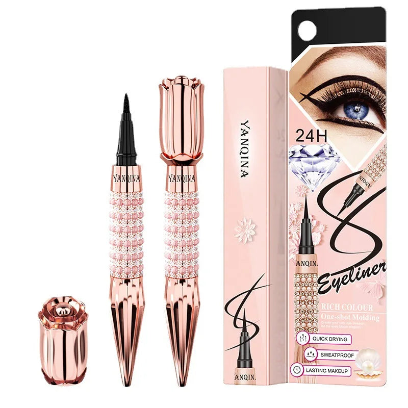 YANQINA Waterproof Black Liquid Eyeliner Pen – 12-Hour Wear