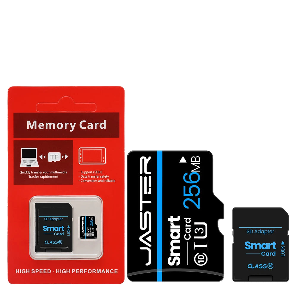 JASTER SDXC Memory Card Class 10 U3 V30 A1 + Free SD Adapter SDXC Memory Card PRIMED 256MB