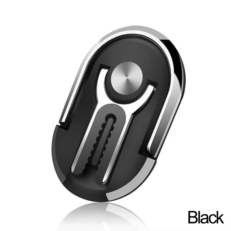 Universal Foldable Finger Ring Phone Holder & Car Vent Stand Phone Ring Holder PRIMED Black