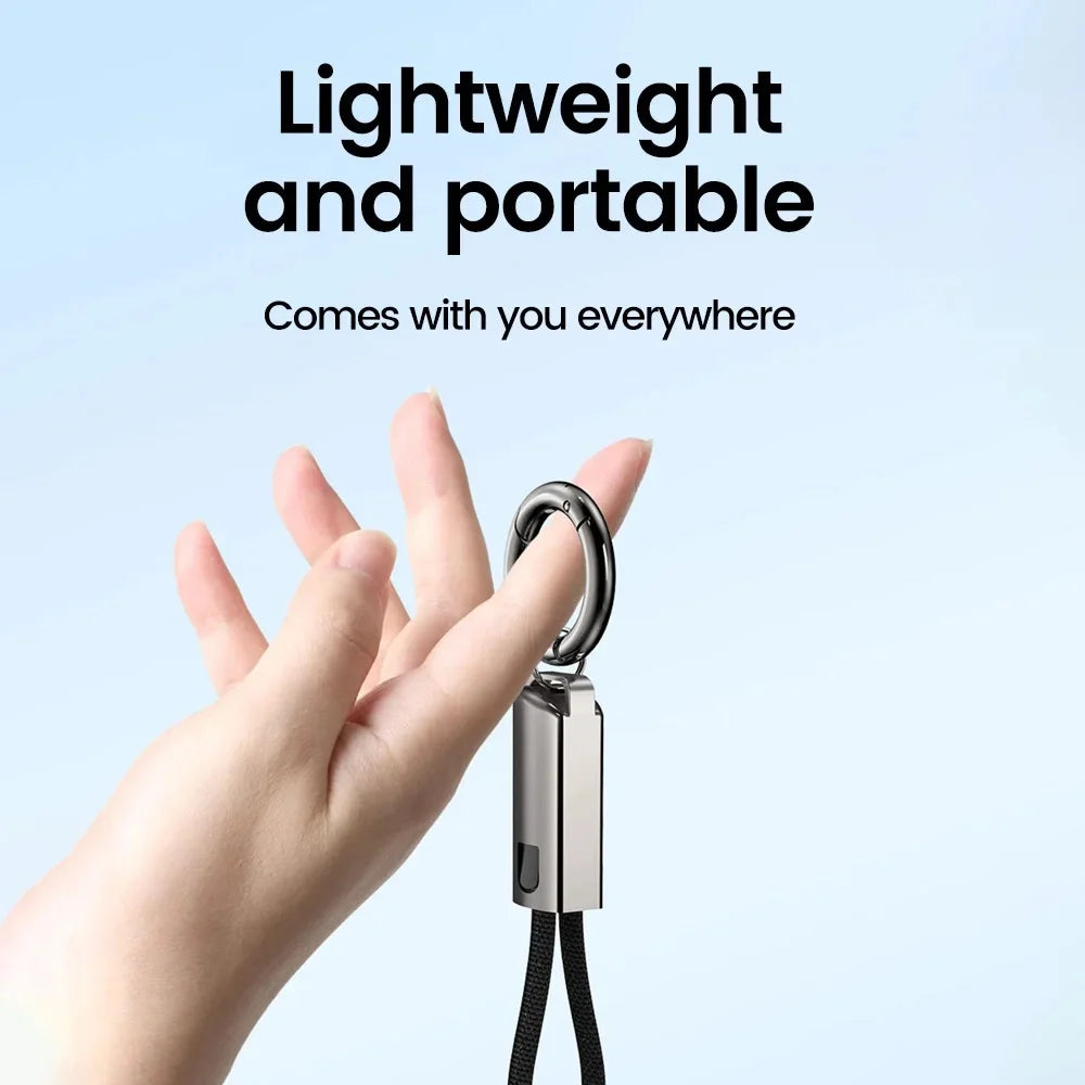 2-in-1 USB-C Keychain Cable 60W Fast Charging – Type C USB-C Keychain Cable PRIMED