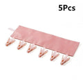 5-Pack Foldable Fabric Hanger with Clips | Portable Drying Rack Clothes Drying Rack PRIMED 5Pcs Pink