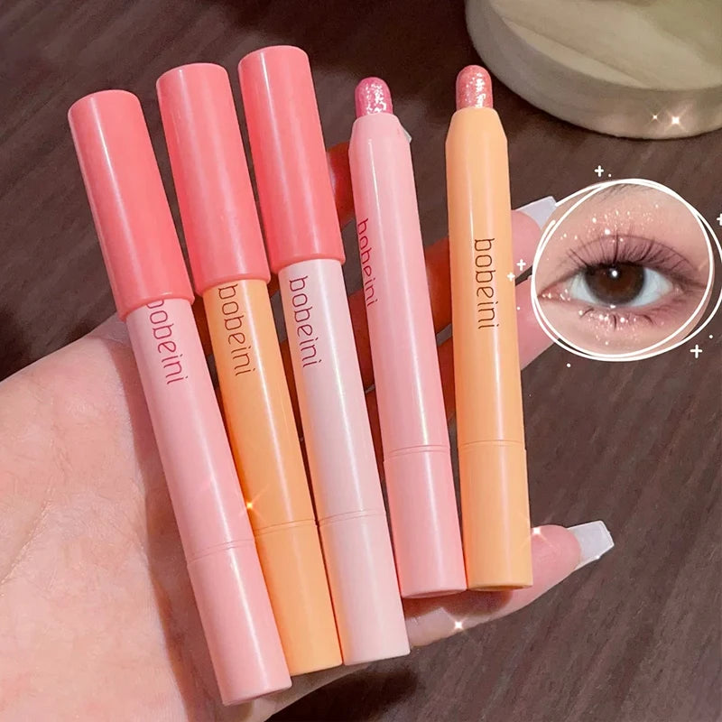 Peach Shimmer Eyeshadow Stick | Glitter Highlighter Pencil Eyeshadow Highlighter Stick PRIMED