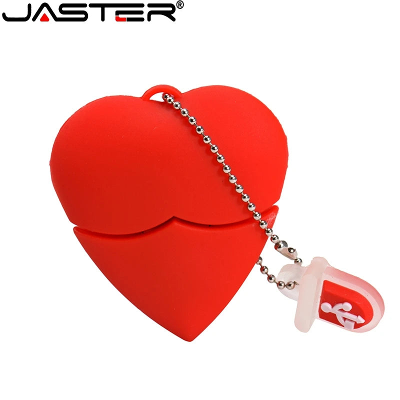 Heart-Shaped USB Flash Drive | Cute Gift 4GB–128GB Pen Drive USB Flash Drive PRIMED