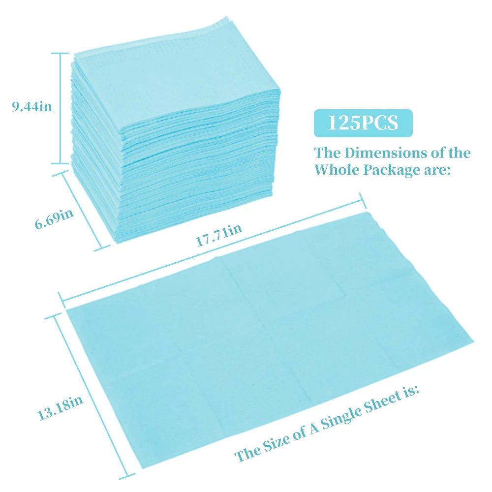 125pcs Disposable Nail Art Table Mats – Waterproof Manicure Pads