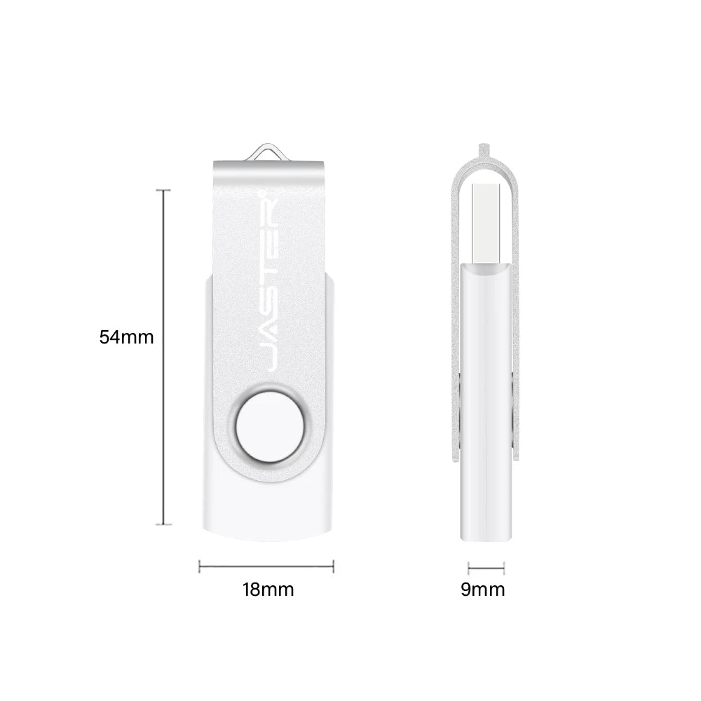 JASTER USB 3.0 Flash Drive 4GB–128GB Rotatable Pen Drive USB Flash Drive PRIMED