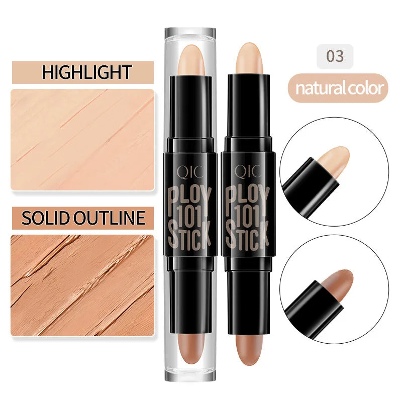 QIC Contour & Concealer Stick – Waterproof Face Bronzer Cream