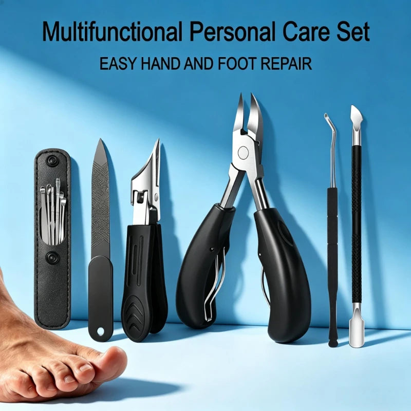 11pc Professional Toenail Clipper Set | Heavy-Duty Nail Care Kit