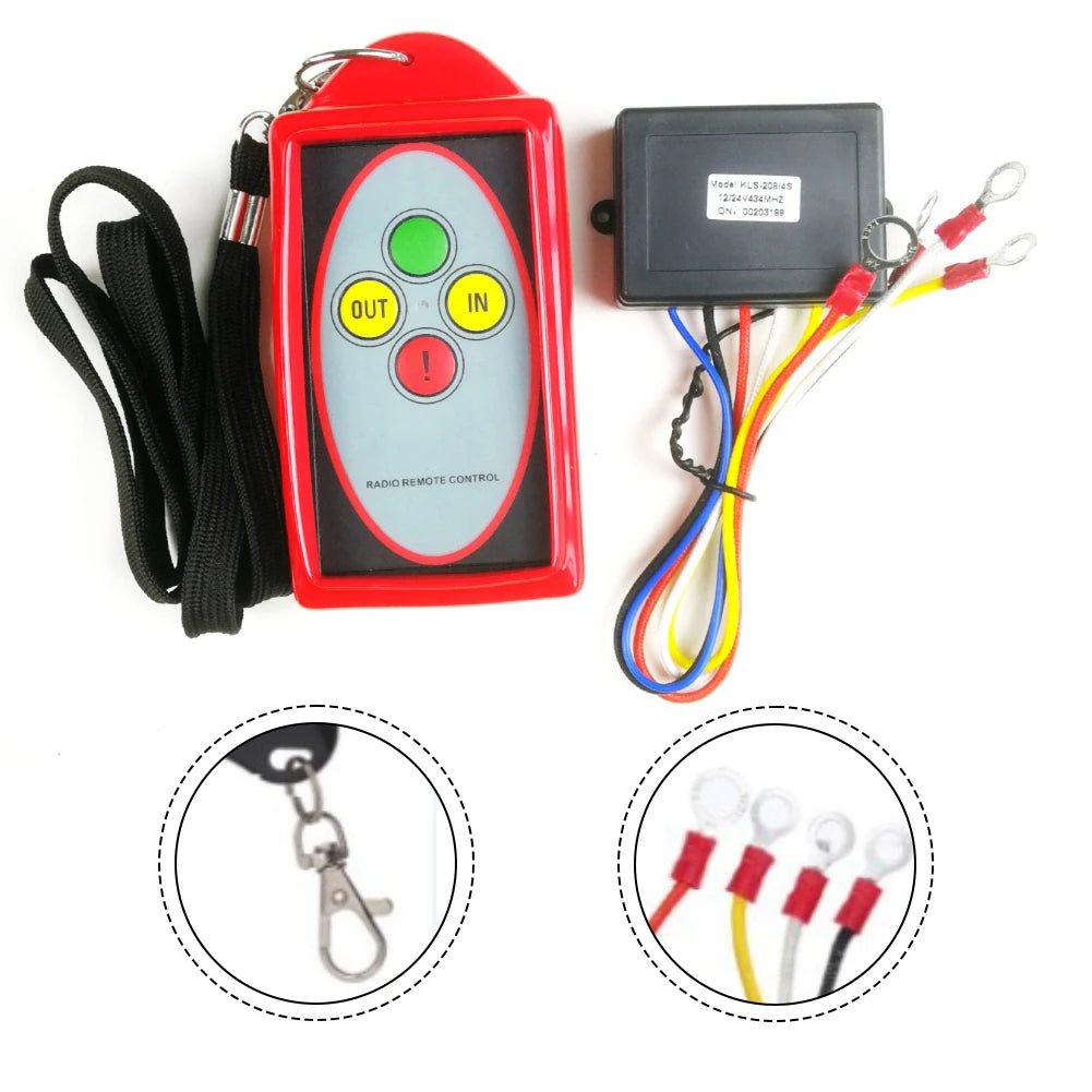 Wireless Winch Remote Control Kit 75–150 ft 12V/24V DC