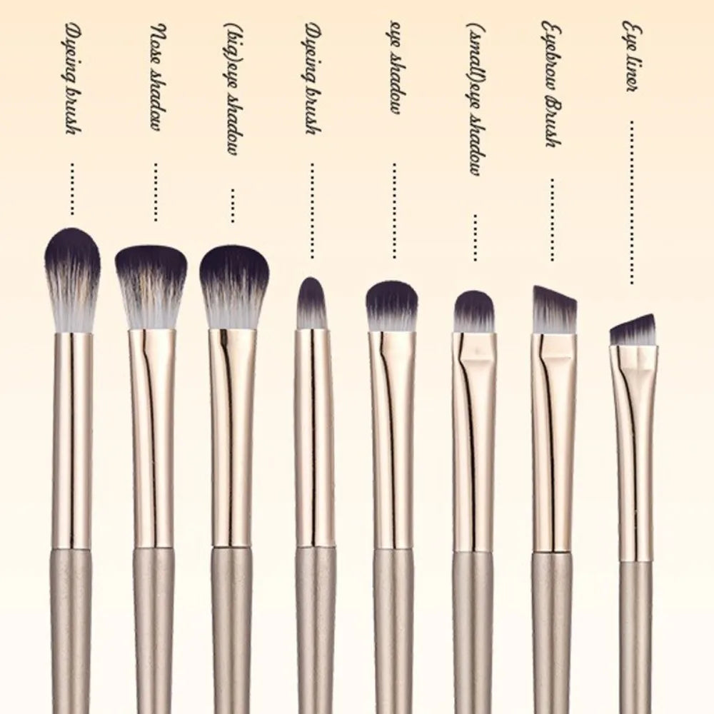 Gold Angled Makeup Brush Set – Contour, Nose & Eye Kit