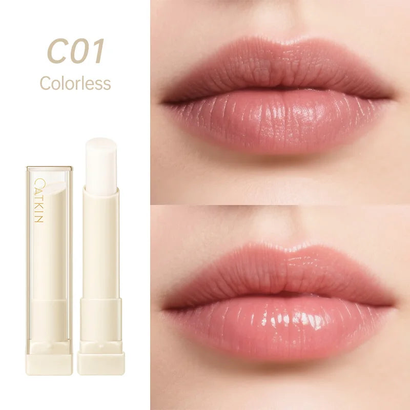 CATKIN Tinted Lip Balm Moisturizer – Pink Lip Glow 3g Tinted Lip Balm PRIMED C01 Colarless