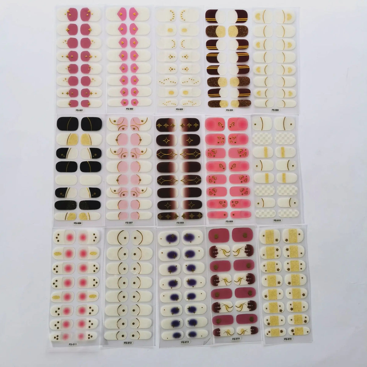 Semi-Cured Gel Nail Wraps Pink Tulip Floral | 16 Tips/Sheet