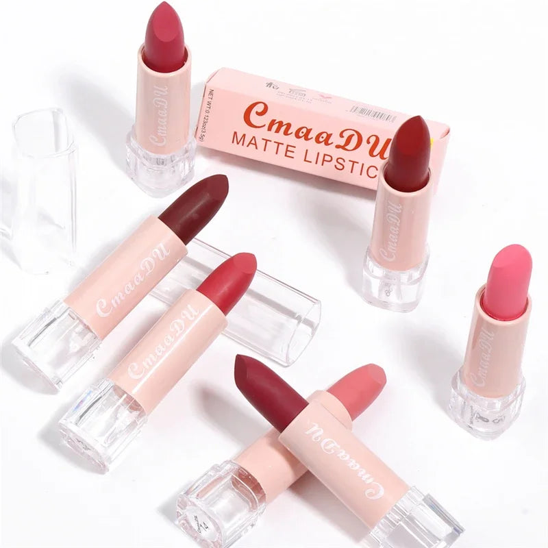 Velvet Matte Lipstick – Long-Lasting Waterproof, 15 Shades
