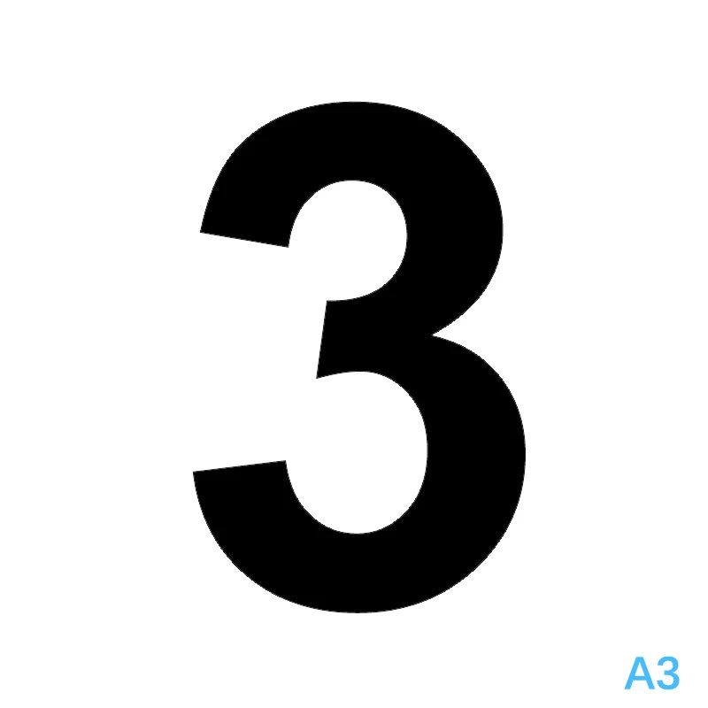 Large 6.9" Self-Adhesive Number Sticker – Bins, Mailboxes & Doors