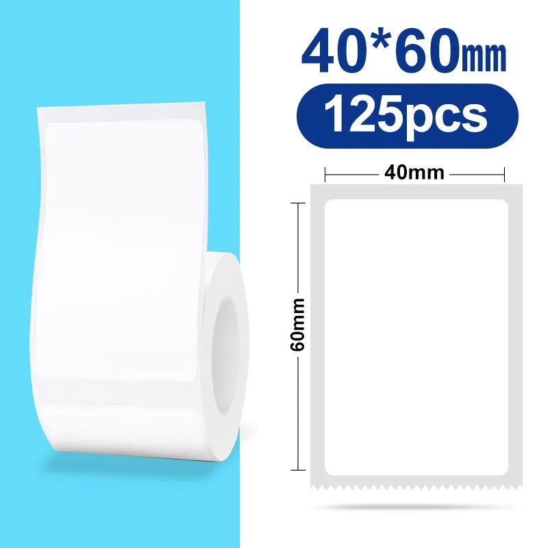 NiiMBOT Thermal Label Roll – Waterproof Round Stickers B1 B21 Thermal Label Roll PRIMED WH 40-60mm
