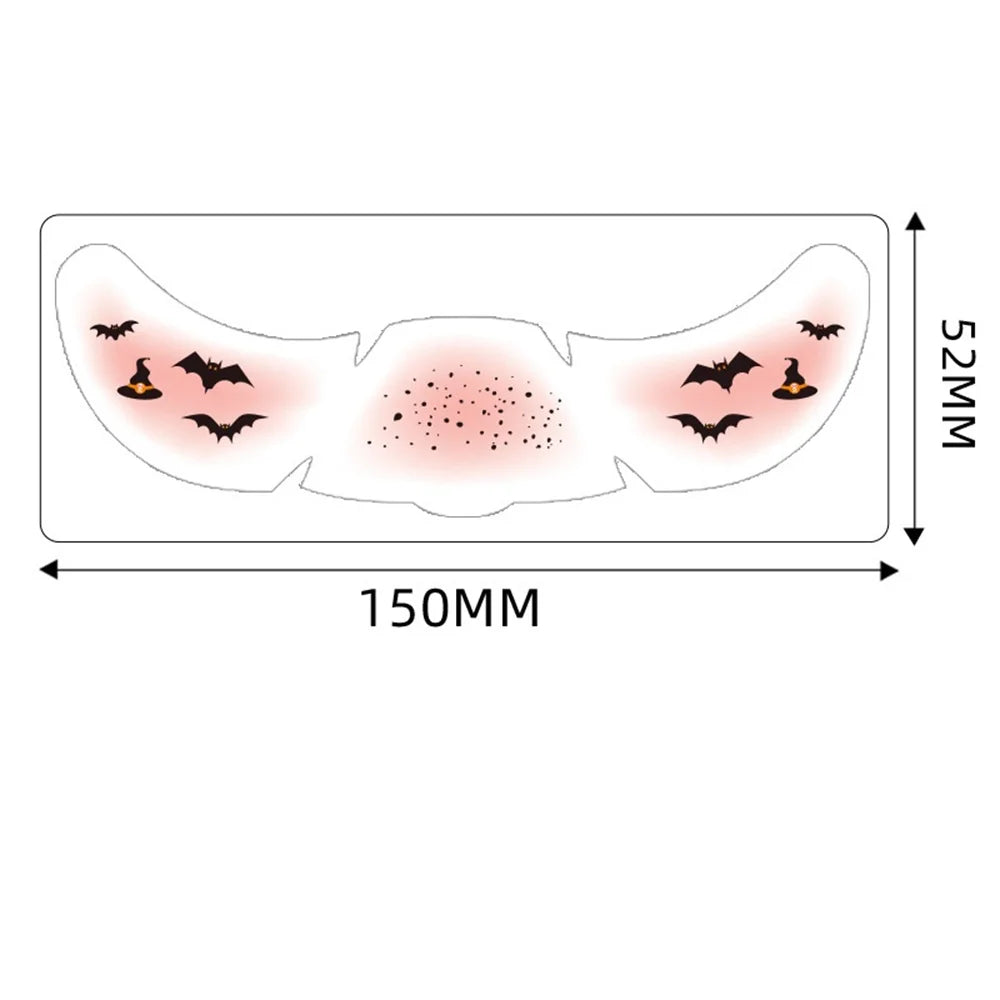 Halloween Glow Temporary Face Tattoo Sticker – Waterproof Decal Temporary Tattoo Sticker PRIMED Style 3