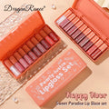 Dragon Ranee 10-Pc Pearlescent Liquid Lipstick & Lip Gloss Set Lip Gloss Set PRIMED DR23