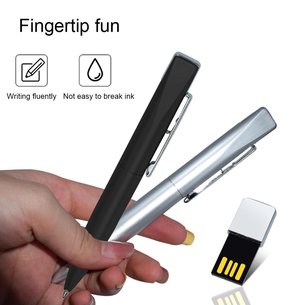 Ballpoint Pen USB Flash Drive 8–64GB | Metal Memory Stick Gift USB Flash Drive Pen PRIMED 8 GB Black