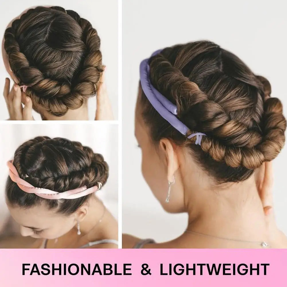 Heatless Curling Rod Headband – Silk Ribbon Hair Rollers Heatless Hair Curler PRIMED