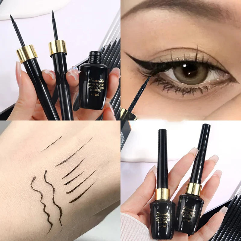 Waterproof Black Liquid Eyeliner Pen – Fine Tip Quick Dry Liquid Eyeliner Pen PRIMED