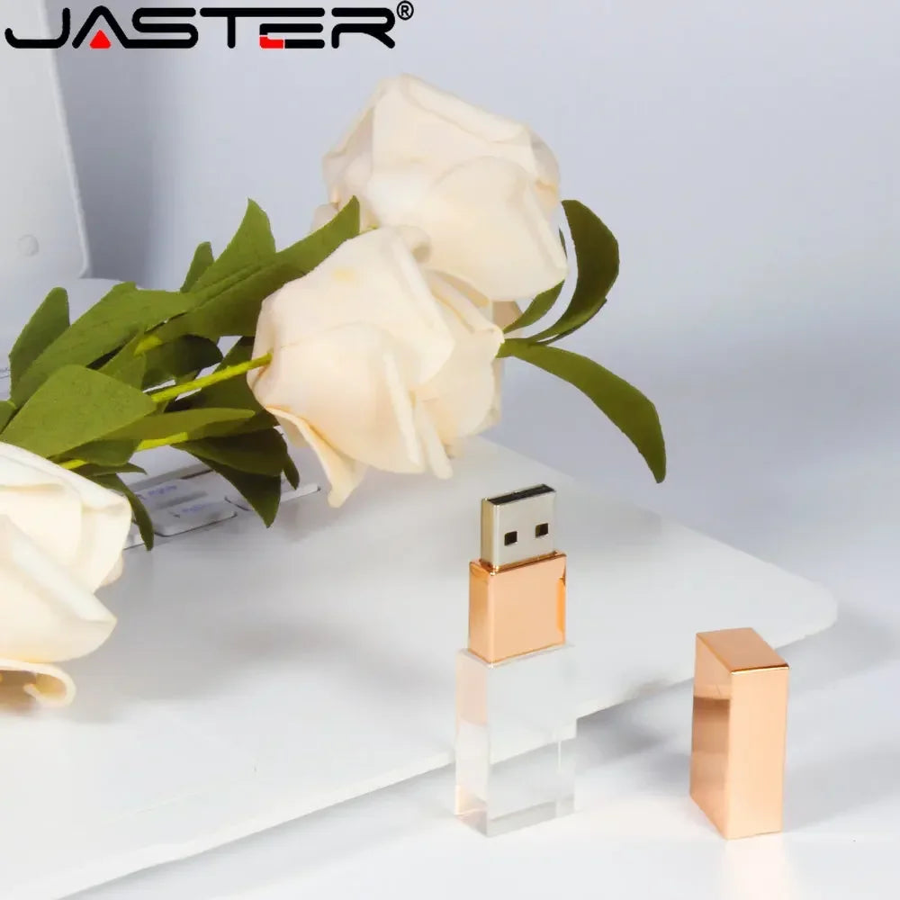 Crystal USB Flash Drive 8–128GB | Custom Logo Pen Drive Gift Crystal USB Flash Drive PRIMED