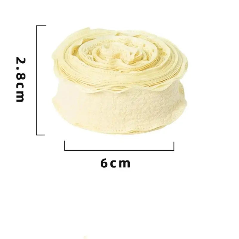 10 Yards Fishtail Wave Edge Pleated Chiffon Ribbon 2.5cm