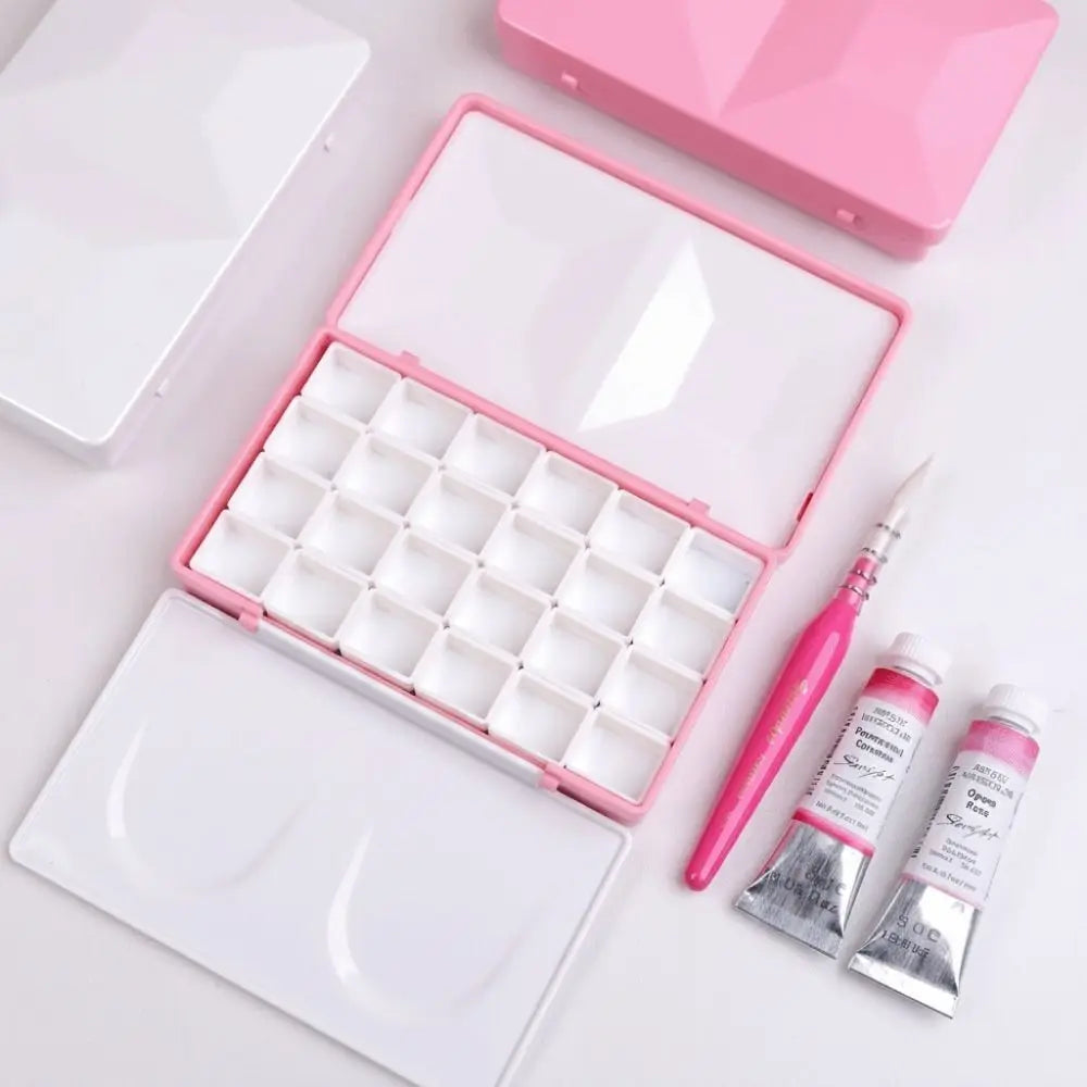 Travel Watercolor Palette Case – Empty Half Pan Box 24/36
