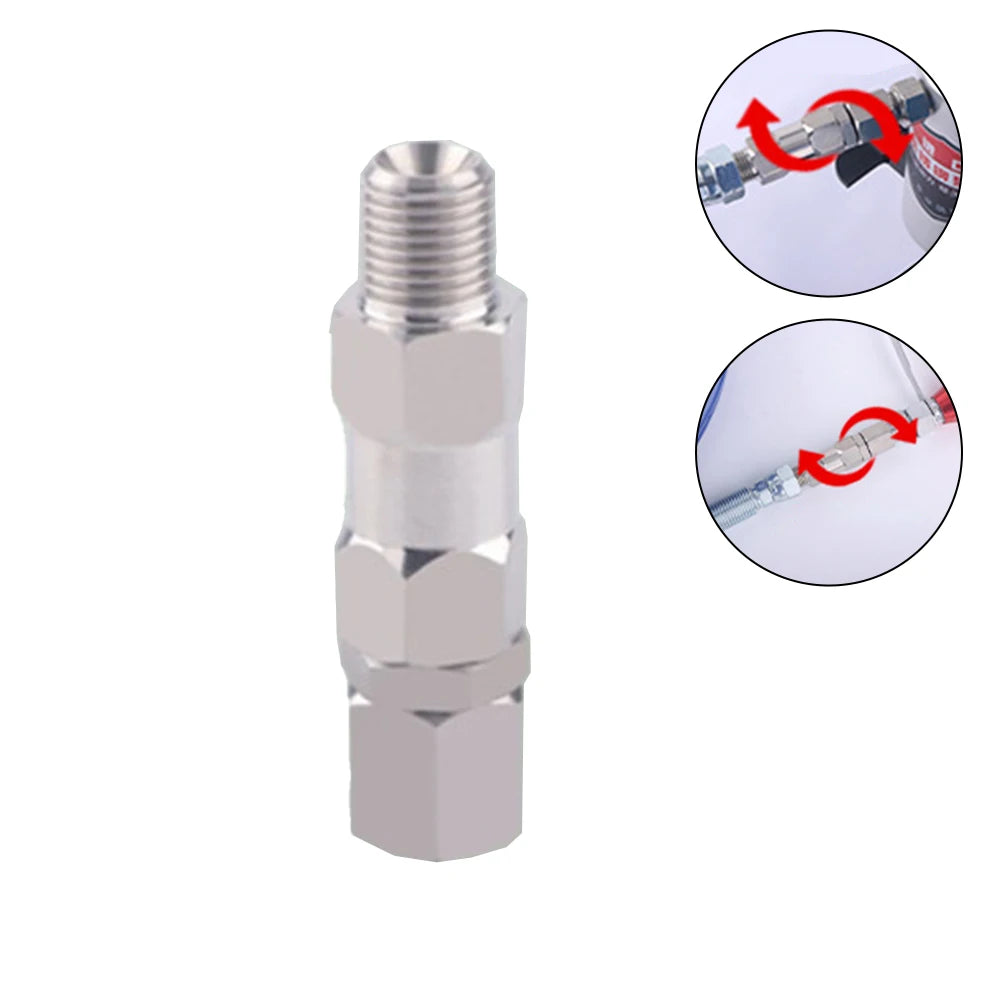 2-Pack 1/4" Airless Paint Sprayer Swivel Joint | 360° Rotary Sprayer Swivel Joint PRIMED
