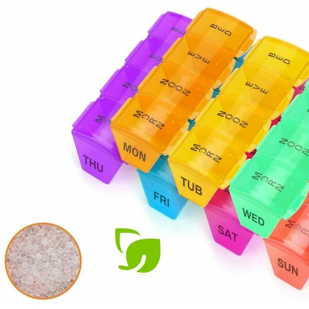 Weekly Pill Organizer 4x Daily – 7-Day Portable Pill Box
