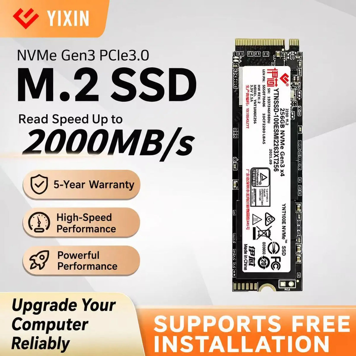 U.CHRD M.2 NVMe SSD 256GB–2TB PCIe 3.0 Internal Drive