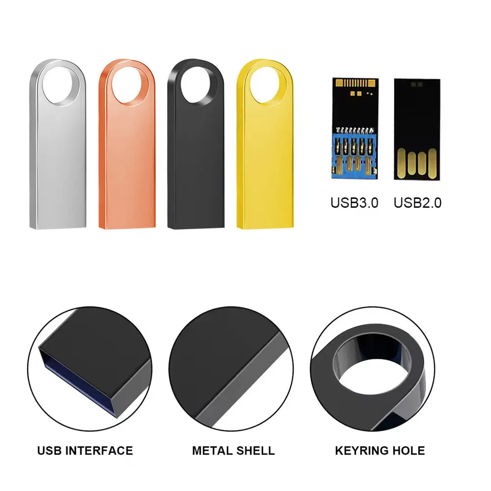 10-Pack Metal USB 2.0 Flash Drives 8–64GB | Free Custom Logo USB Flash Drive PRIMED