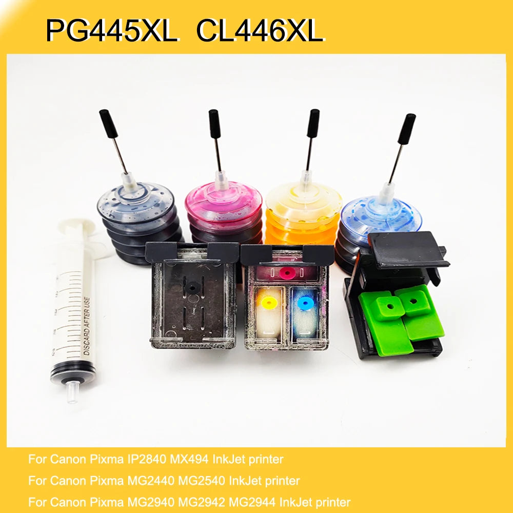 Canon PG-445 CL-446 XL Compatible Ink Cartridges | PIXMA Ink Cartridge PRIMED
