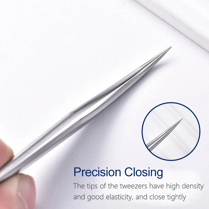 Stainless Steel Eyelash Extension Tweezers | Volume Lash Tool