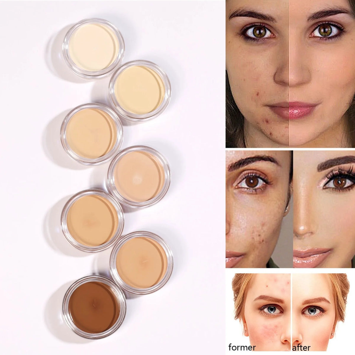 High Coverage Waterproof Concealer – Brightening Cream Makeup