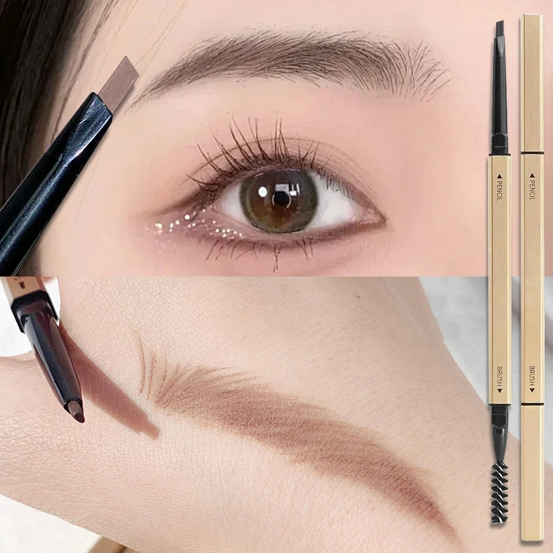 Waterproof Double-Ended Eyebrow Pencil with Brush – 5 Colors Eyebrow Pencil PRIMED