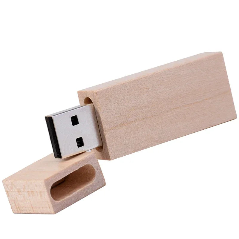 Wooden USB Flash Drive with Gift Box – Custom Logo 8–64GB USB Flash Drive PRIMED 32GB maple wood CN