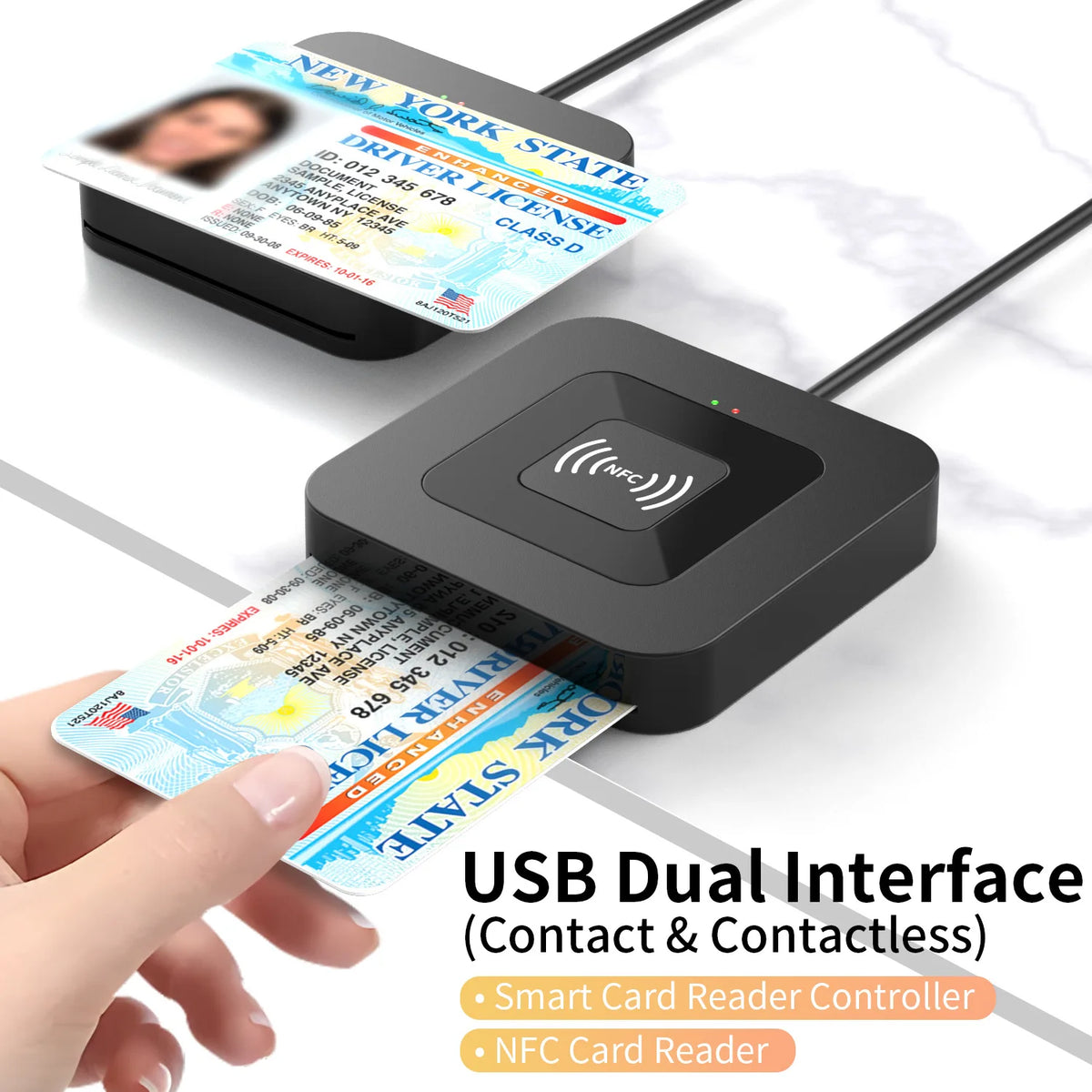 UTHAI X06 USB 2-in-1 Smart Card Reader – Contact & NFC