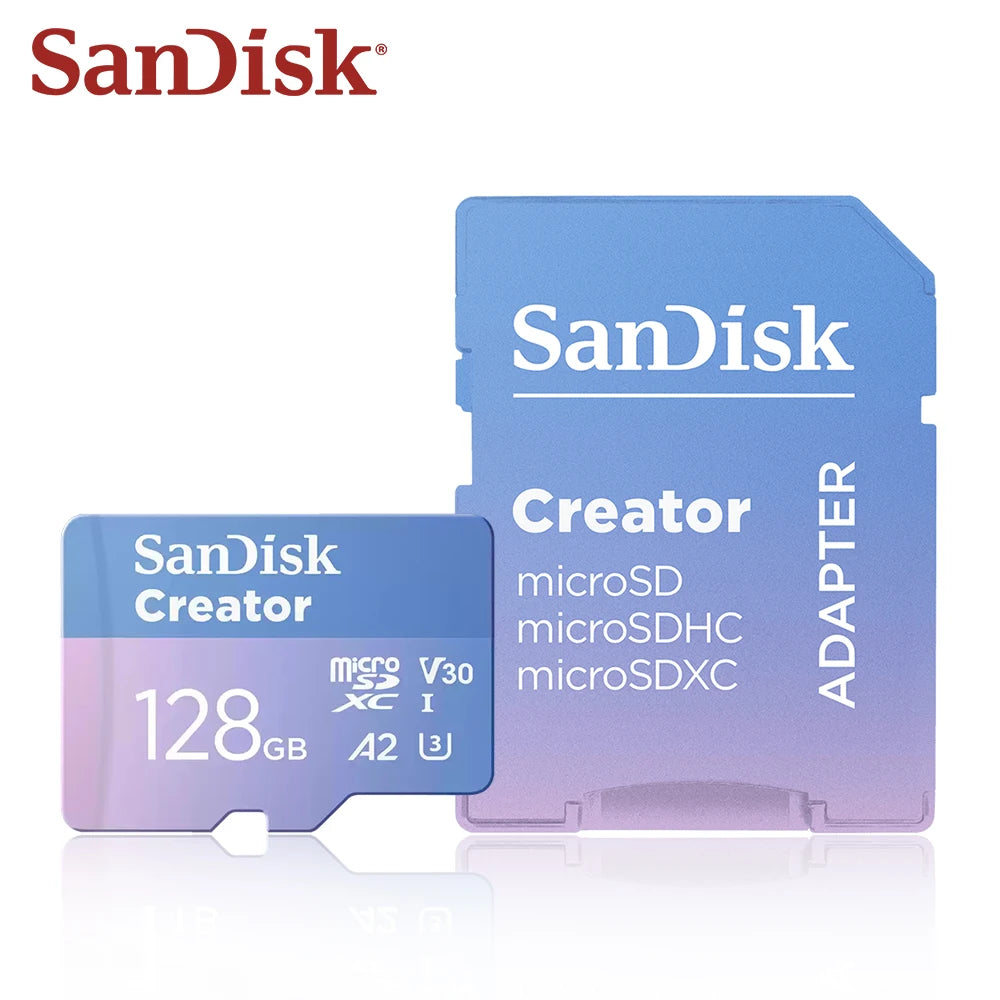 SanDisk V30 A2 microSDXC 128GB/256GB UHS-I Card + Adapter