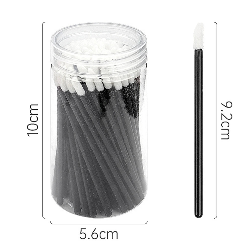 100 Pcs Disposable Lip Brushes & Mascara Wands | Crystal Tip Disposable Makeup Brushes PRIMED