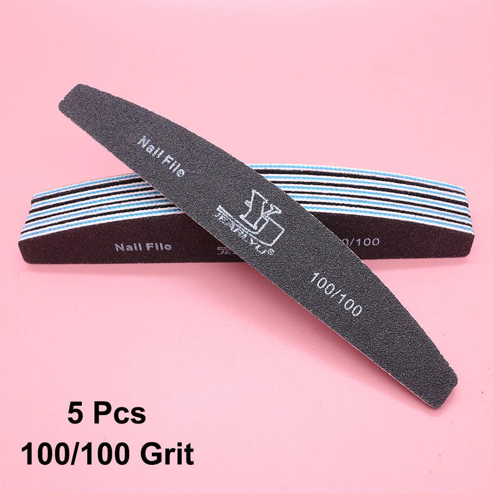 Professional Nail Buffer Files 80–240 Grit | 5/10 Pcs Set