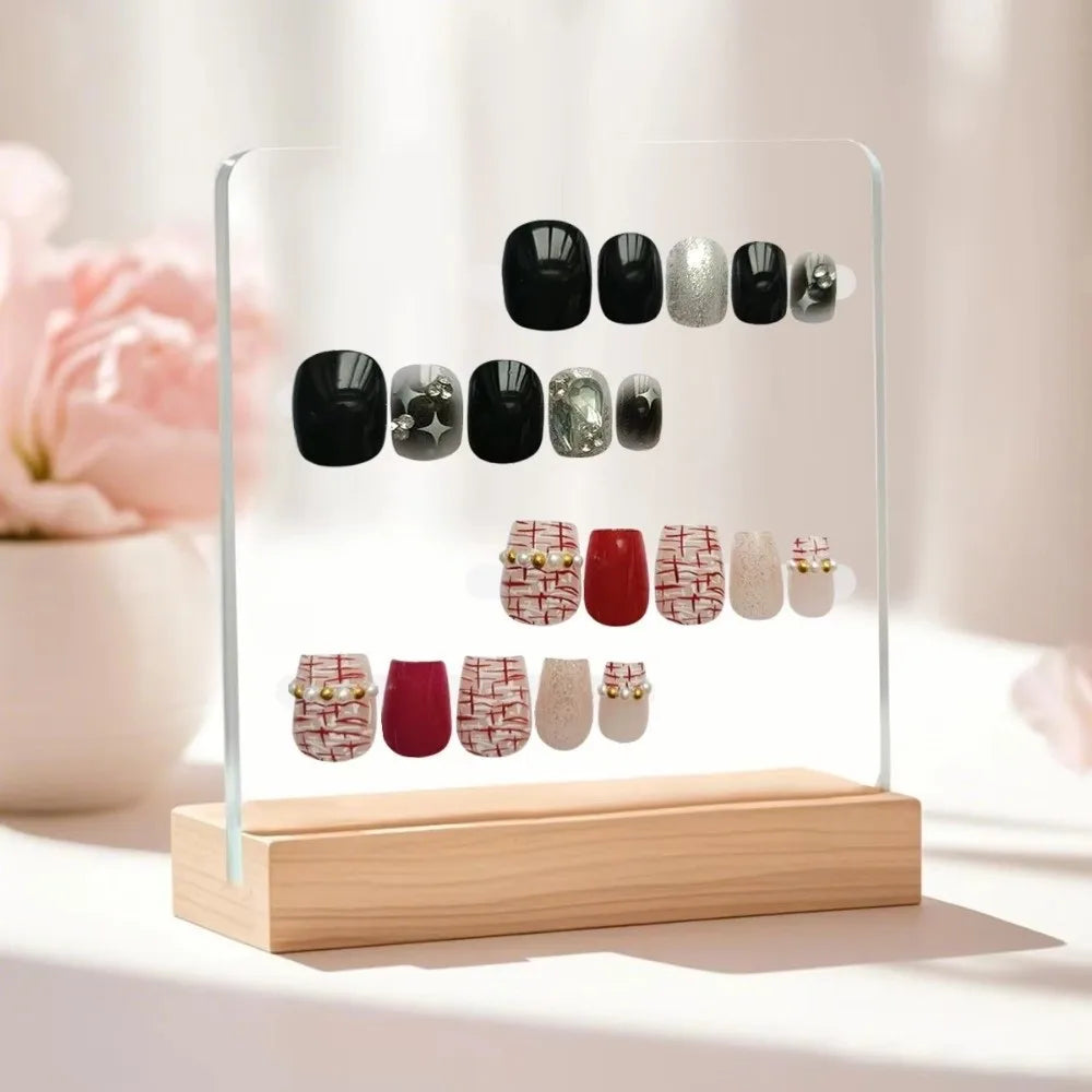Acrylic Nail Display Board – Salon Art Storage Show Shelf