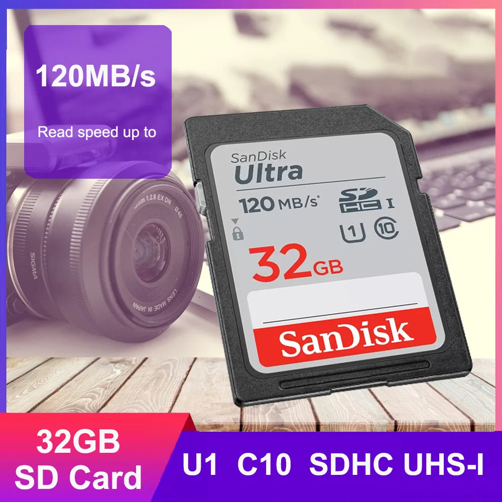 SanDisk Extreme SD Card 4K UHD 32GB–256GB C10 U3 V30 SD Memory Card PRIMED Ultra 32GB