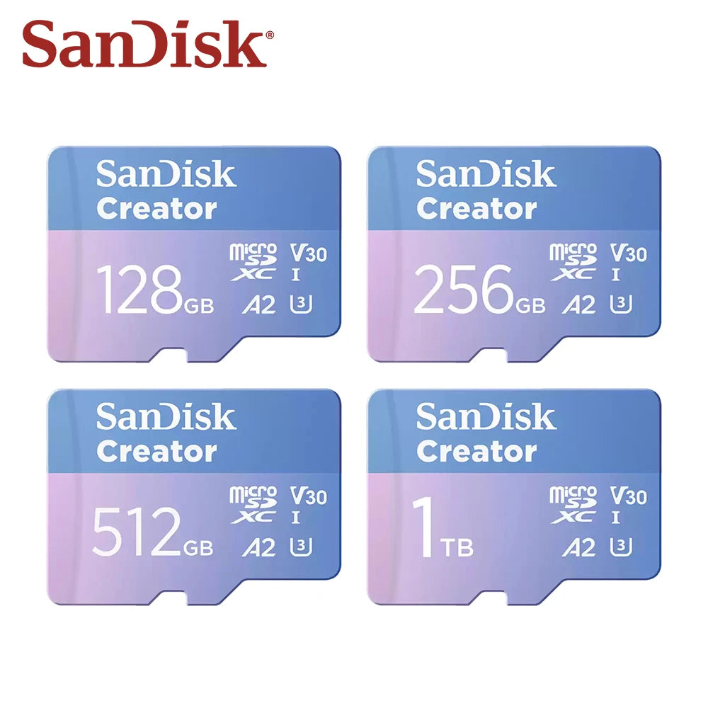 SanDisk Creator MicroSD V30 U3 A2 – 190MB/s Dash Cam & Drone MicroSD Memory Card PRIMED