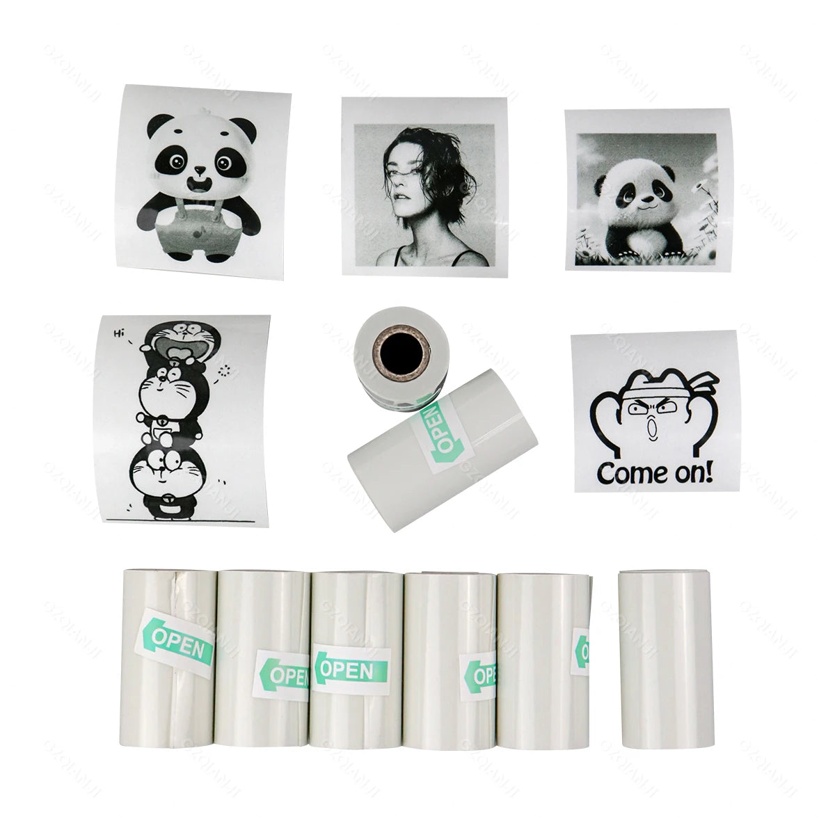 Translucent 58mm Thermal Sticker Paper Rolls 57x30mm | Mini Printer Thermal Sticker Paper PRIMED