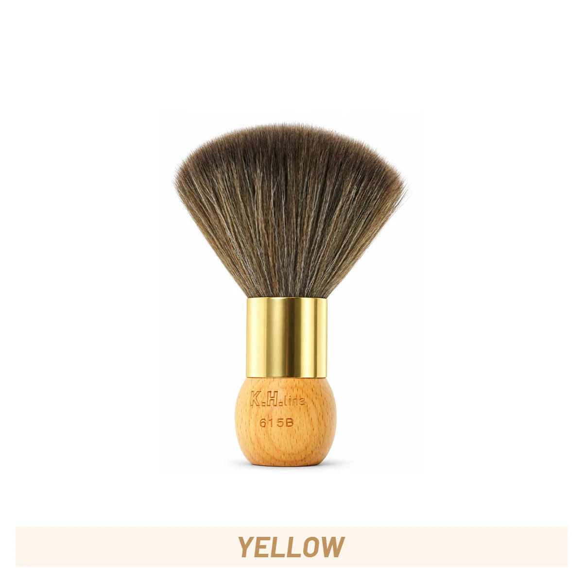 Men's Shaving Brush – Solid Wood Handle & Gold Plated Ring