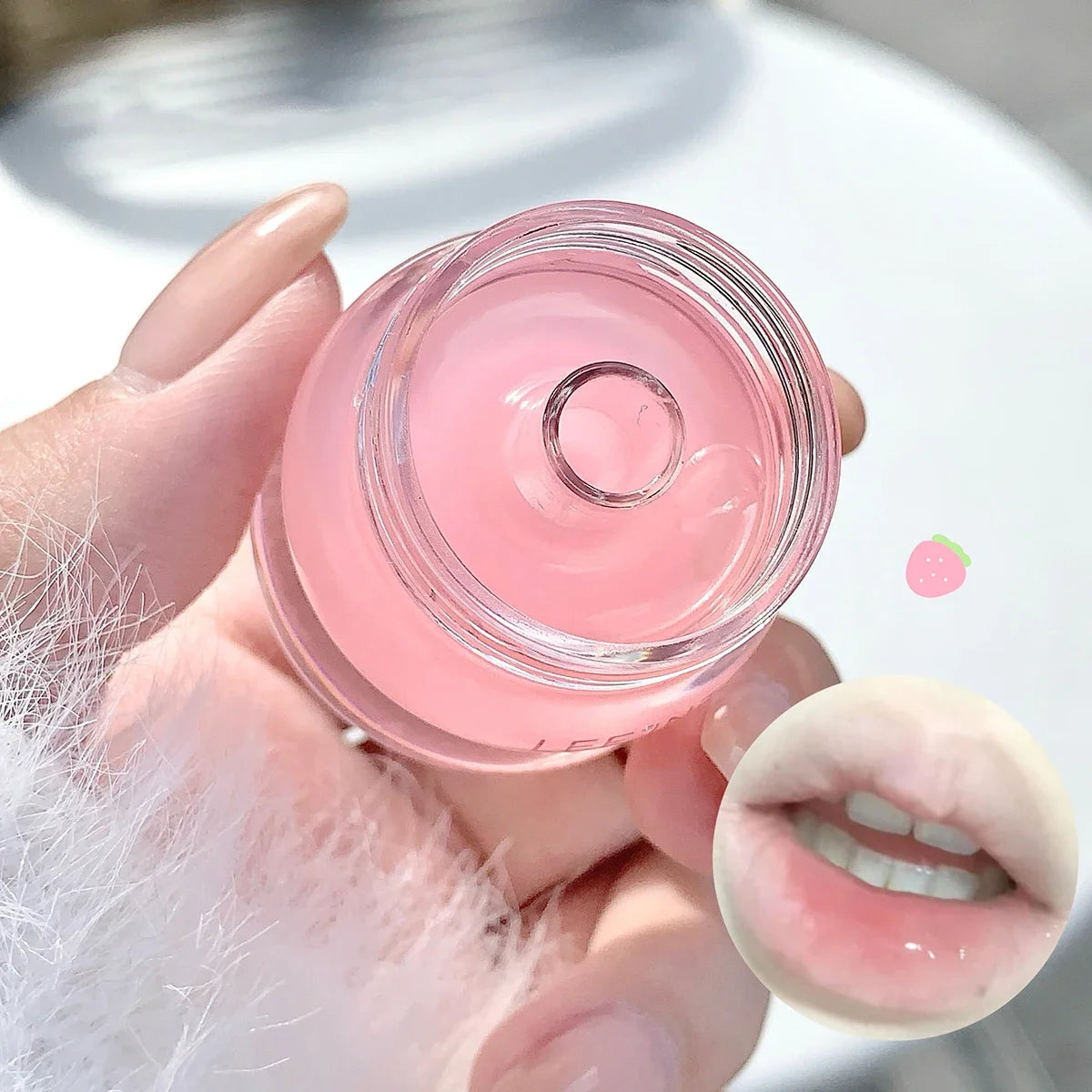 Strawberry Lip Oil & Jelly Night Mask Set – Hydrating Lip Care