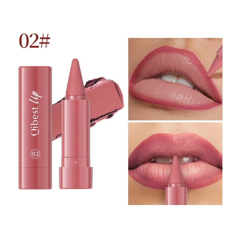 Tapered Matte Velvet Lip Liner Pencil – 6 Colors Long-Lasting Lip Liner Pencil PRIMED 02