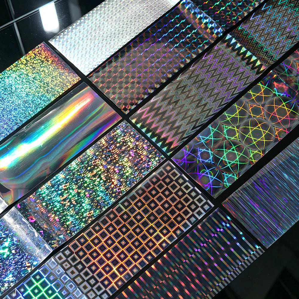 10 Rolls Aurora Laser Nail Transfer Foil – Starry Sky Stickers Nail Art Foil PRIMED