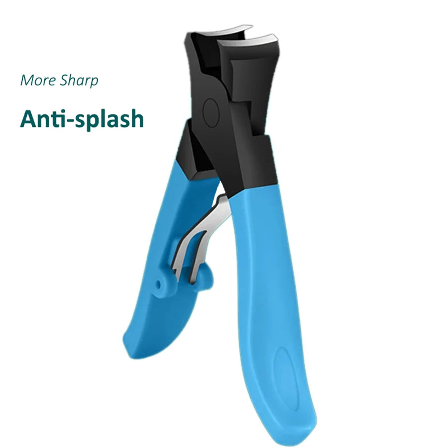 Stainless Steel Nail Clipper – Sharp Fingernail & Toenail Cutter Nail Clipper PRIMED Blue Big Wide 070